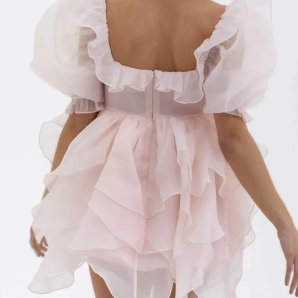 Selkie The Peach Skin Rose Petal Puff Dress - Picture 4 of 9